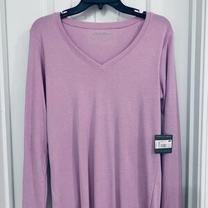 Eddie Bauer Women's Lavender V-Neck Top